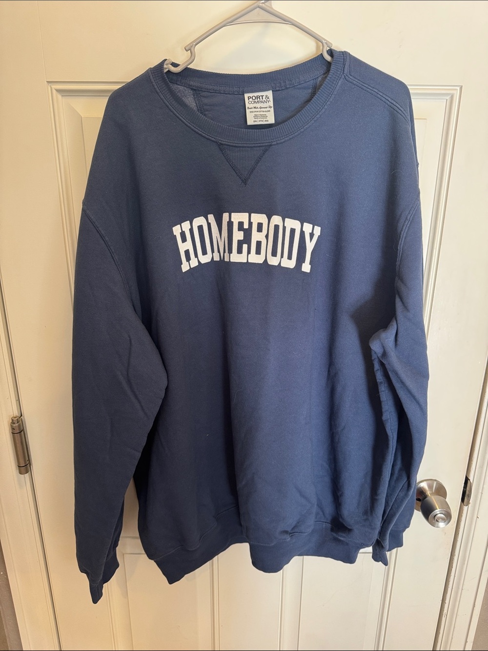 Port and Company Navy Blue "HOMEBODY" Crewneck Sweatshirt